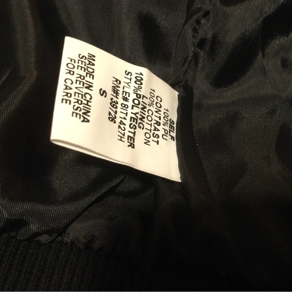 Wild Honey Black Faux Leather Jacket - Picture 7 of 8